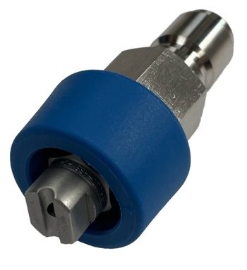 Short blue rinse nozzle - fan - WS019