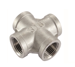 Stainless Steel Equal Cross - Female Thread, BSPP Stainless Steel Equal Cross - Female Thread, BSPP