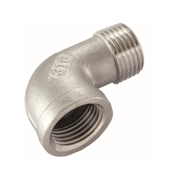 Stainless Steel 90' Street Elbow - Male Thread BSPT x Female thread BSPP Stainless Steel 90' Street Elbow - Male Thread BSPT x Female thread BSPP